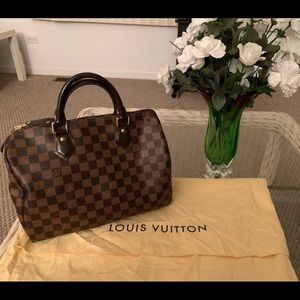 Authentic Louis Vuitton Ebene Damier Speedy 30